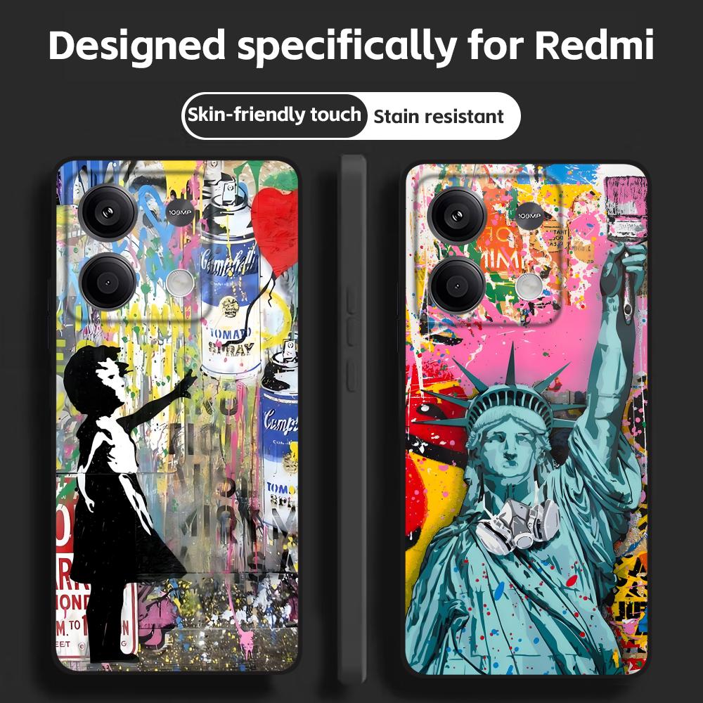 Xiaomi Redmi Note 14 - Etui na telefon Banksy Graffiti Art