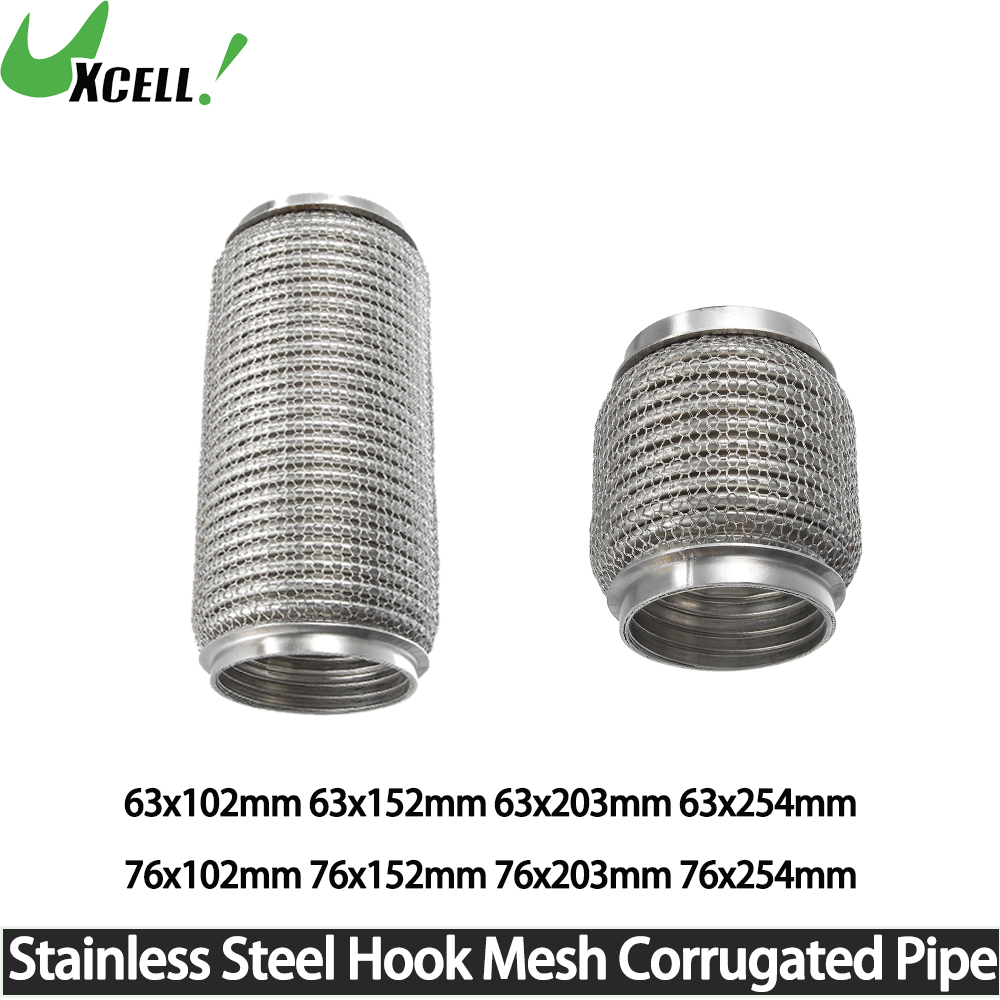 Stainless Mesh Band - UXCELL Elastyczna rura wydechowa samochodowa ze
