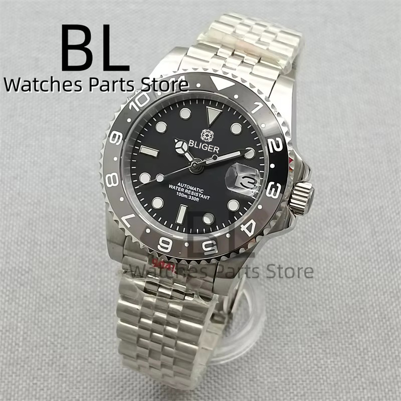 BLIGER 40mm Męski zegarek NH35 – Ceramic Link Bracelet recenzja i cena