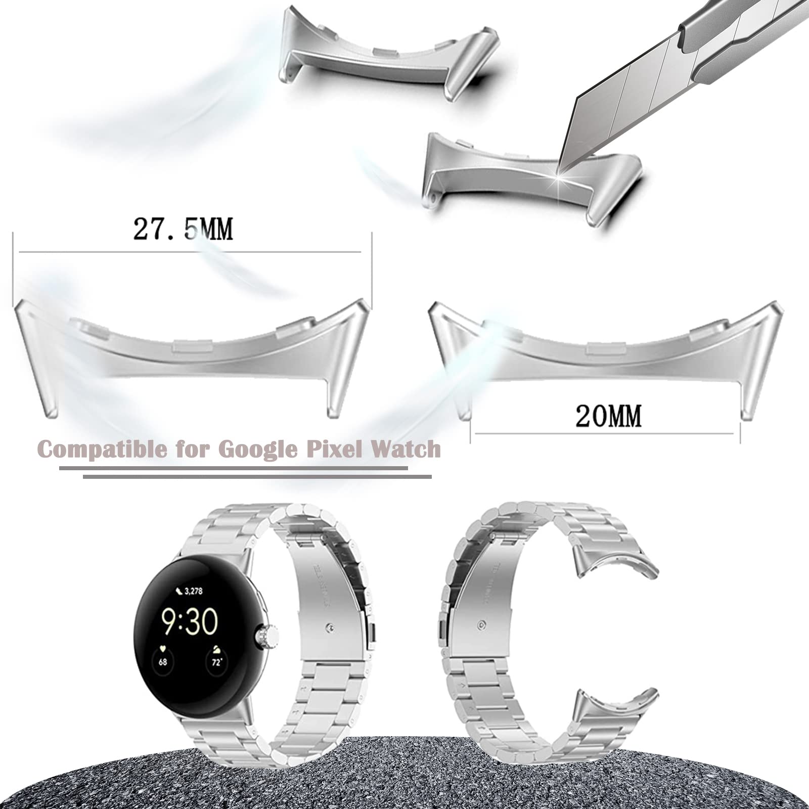1/2 para metalowe złącze dla G – Watch Band Connector recenzja i cena
